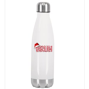 Bruh Christmas Candy Cane For Teen Funny Xmas Bruh Gift Stainless Steel Insulated Water Bottle