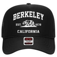 Berkeley California CA Vintage State Athletic Style High Crown Mesh Back Trucker Hat