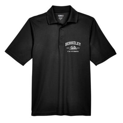 Berkeley California CA Vintage State Athletic Style Men's Origin Performance Pique Polo