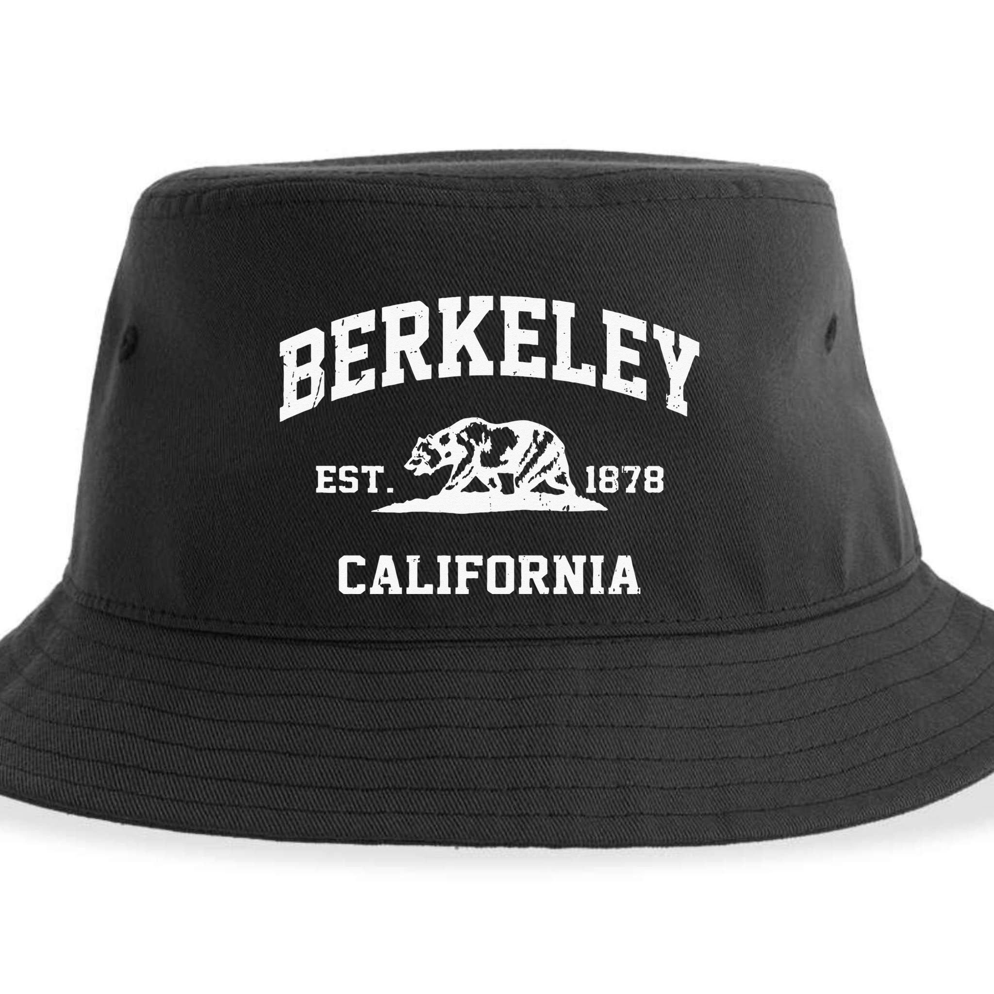 Berkeley California CA Vintage State Athletic Style Sustainable Bucket Hat