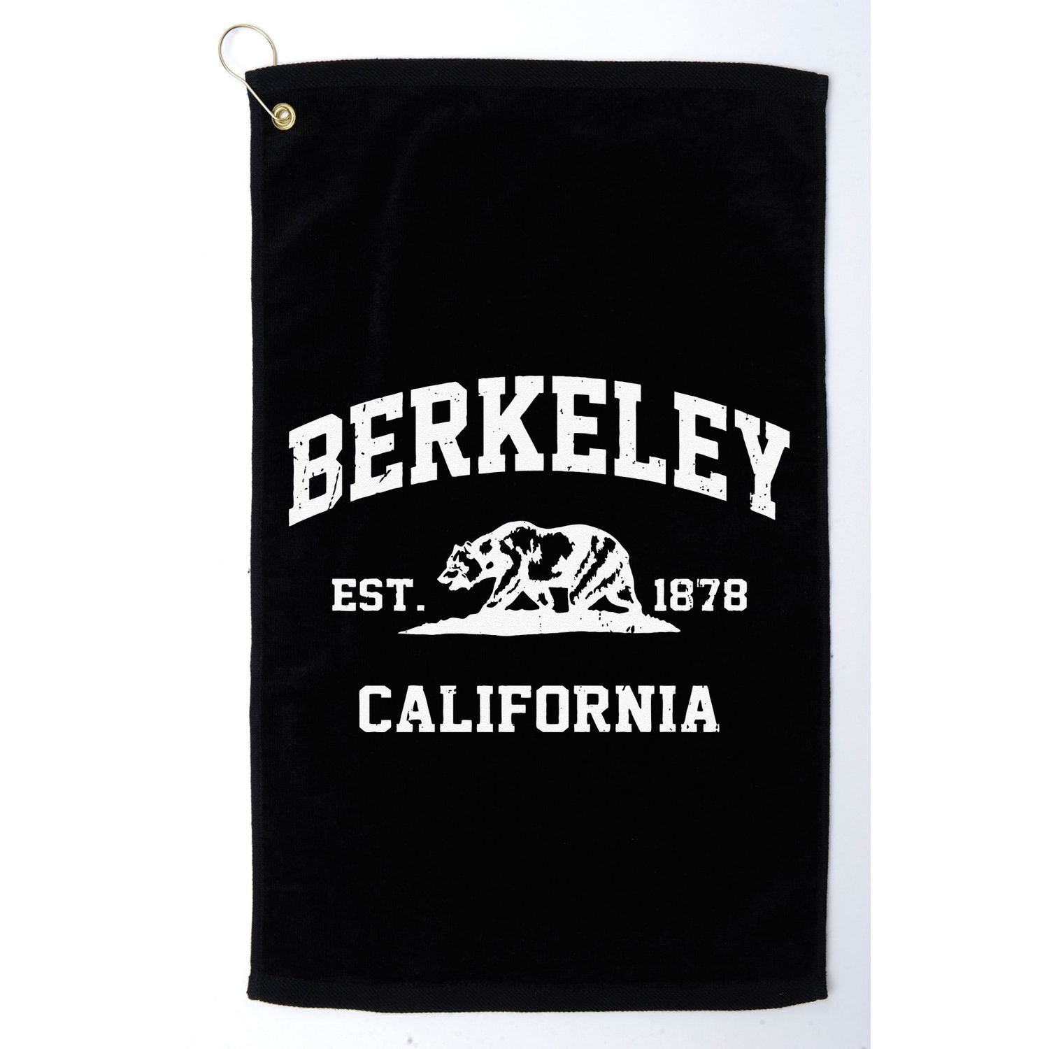 Berkeley California CA Vintage State Athletic Style Golf Towel