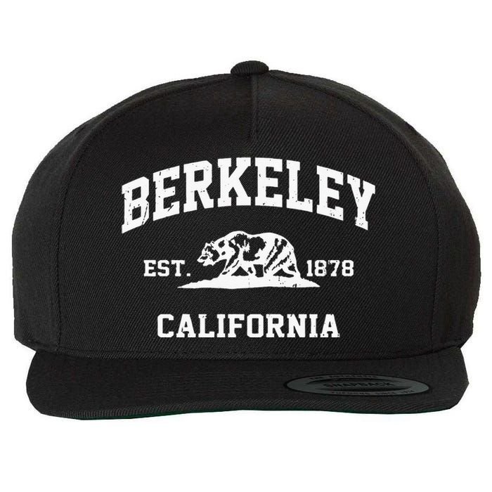 Berkeley California CA Vintage State Athletic Style Wool Snapback Cap