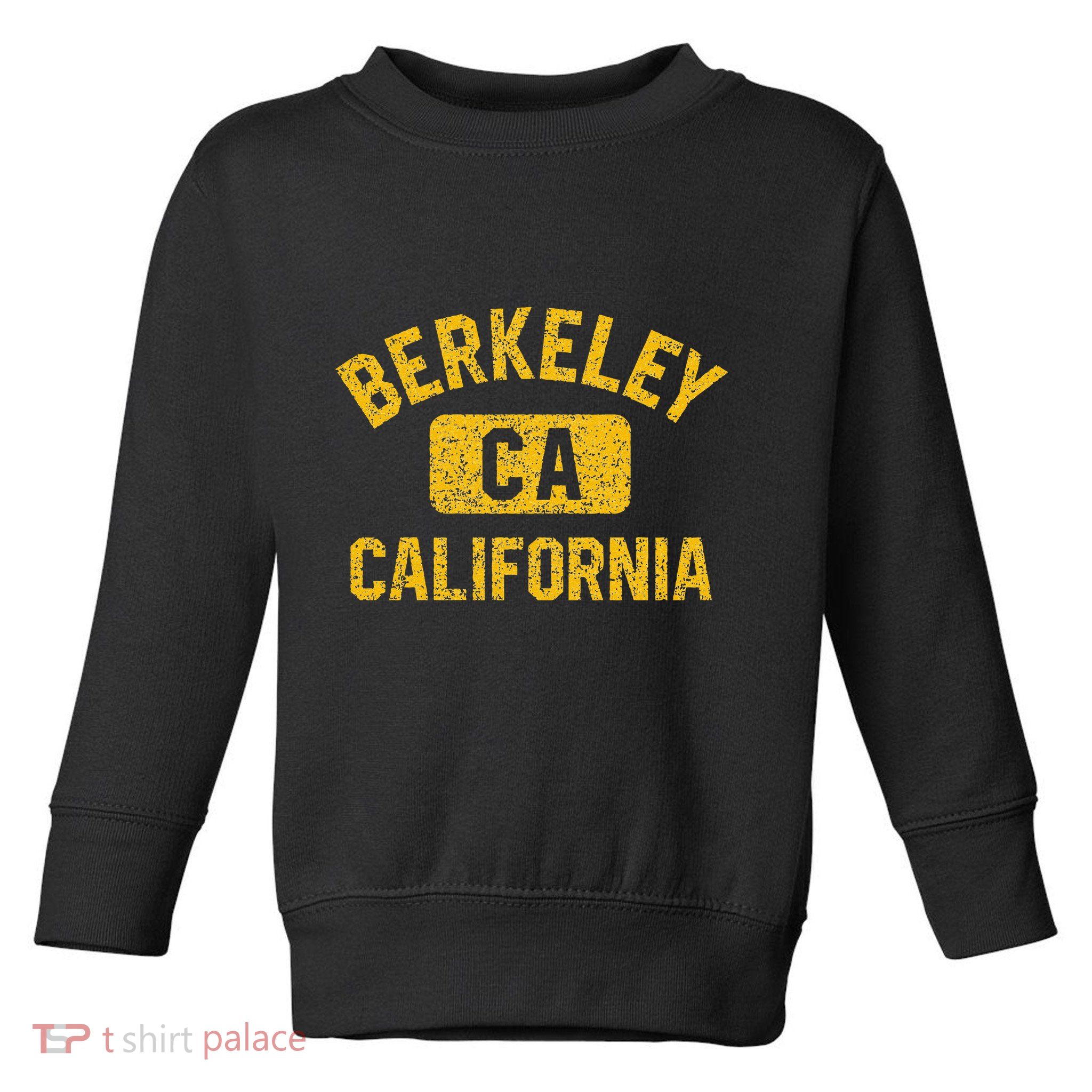 Berkeley CA California Gym Style Distressed Amber Print Toddler Sweatshirt