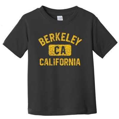 Berkeley CA California Gym Style Distressed Amber Print Toddler T-Shirt