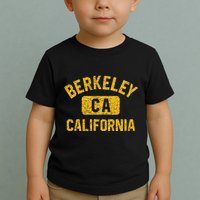 Berkeley CA California Gym Style Distressed Amber Print Toddler T-Shirt