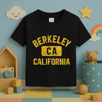 Berkeley CA California Gym Style Distressed Amber Print Toddler T-Shirt