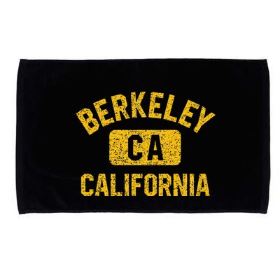 Berkeley CA California Gym Style Distressed Amber Print Microfiber Hand Towel