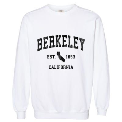 Berkeley California Ca Vintage Athletic Garment-Dyed Sweatshirt