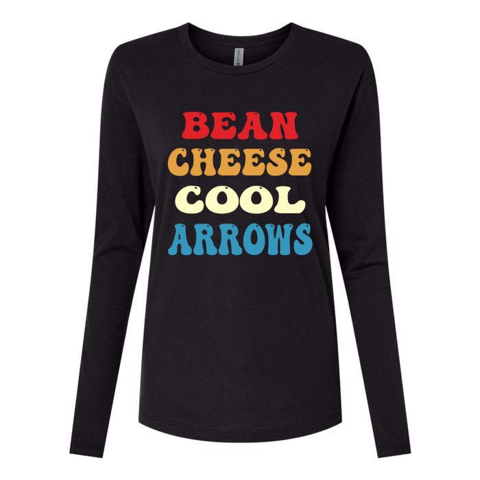 Bean Cheese Cool Arrows Womens Cotton Relaxed Long Sleeve T-Shirt