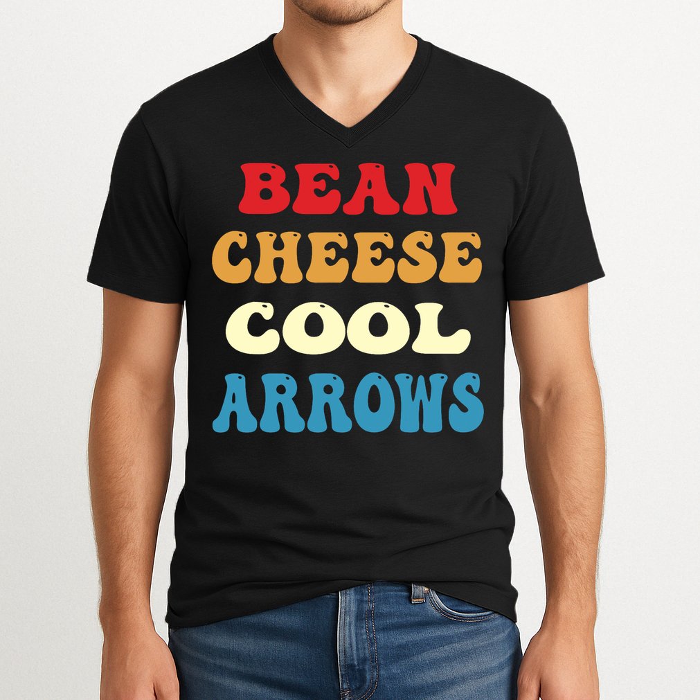 Bean Cheese Cool Arrows V-Neck T-Shirt