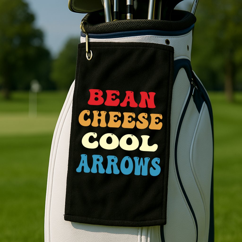 Bean Cheese Cool Arrows Golf Towel
