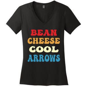 Bean Cheese Cool Arrows Women's V-Neck T-Shirt