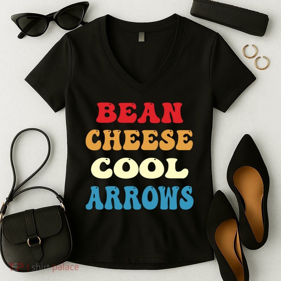 Bean Cheese Cool Arrows Women's V-Neck T-Shirt