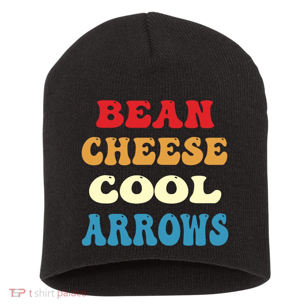 Bean Cheese Cool Arrows Short Acrylic Beanie