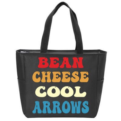 Bean Cheese Cool Arrows Zip Tote Bag