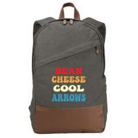 Bean Cheese Cool Arrows Cotton Canvas Backpack