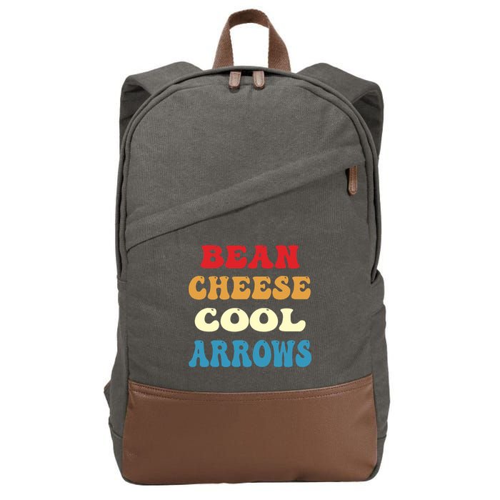 Bean Cheese Cool Arrows Cotton Canvas Backpack
