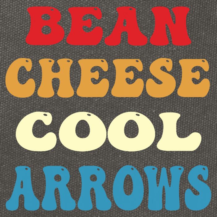 Bean Cheese Cool Arrows Cotton Canvas Backpack