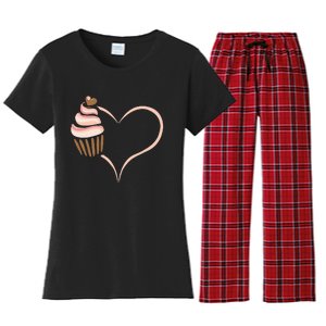 Baking Cupcake Cute Bakery Muffin Baking Cooking For Women Women's Flannel Pajama Set