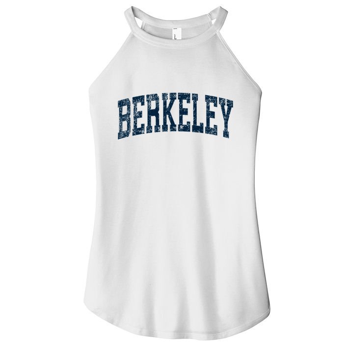 Berkeley California Ca Vintage Athletic Sports Women's Perfect Tri Rocker Tank