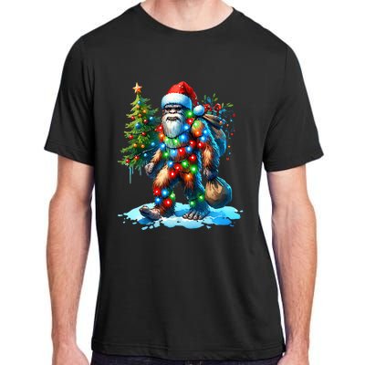 Bigfoot Christmas Christmas Tree Xmas Sasquatch Adult ChromaSoft Performance T-Shirt