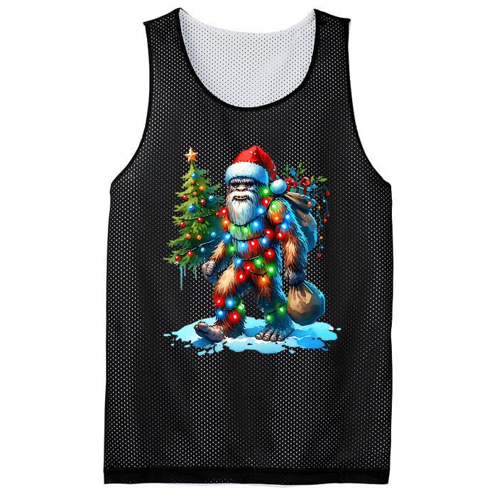 Bigfoot Christmas Christmas Tree Xmas Sasquatch Mesh Reversible Basketball Jersey Tank