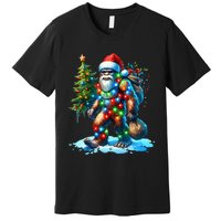 Bigfoot Christmas Christmas Tree Xmas Sasquatch Premium T-Shirt