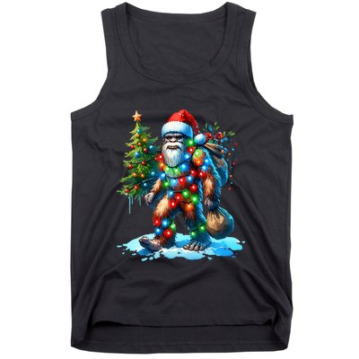 Bigfoot Christmas Christmas Tree Xmas Sasquatch Tank Top