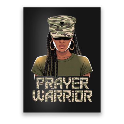 Black Christian Camo Jesus Girl Hat Women God Prayer Poster