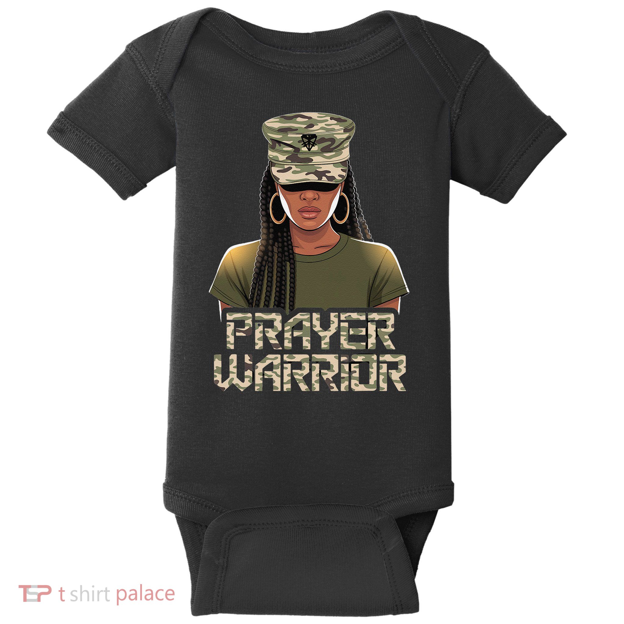 Black Christian Camo Jesus Girl Hat Women God Prayer Baby Bodysuit