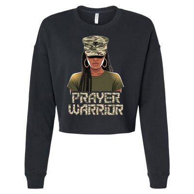 Black Christian Camo Jesus Girl Hat Women God Prayer Cropped Pullover Crew
