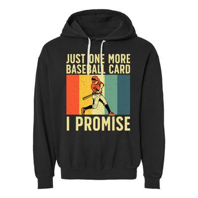 Baseball Card Collector Card Collecting Garment-Dyed Fleece Hoodie