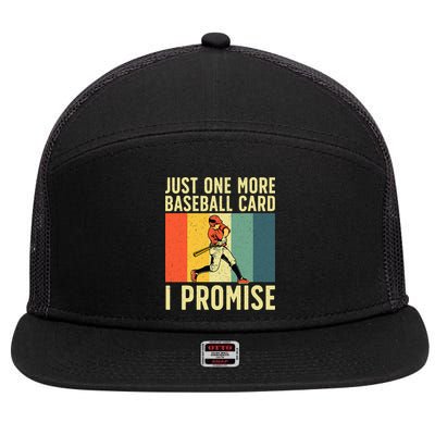 Baseball Card Collector Card Collecting 7 Panel Mesh Trucker Snapback Hat