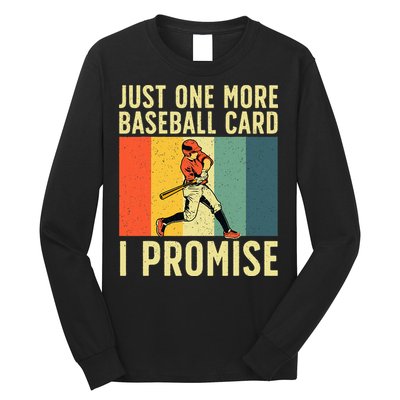 Baseball Card Collector Card Collecting Long Sleeve Shirt