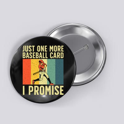 Baseball Card Collector Card Collecting Button