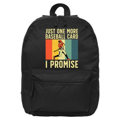 Baseball Card Collector Card Collecting 16 in Basic Backpack