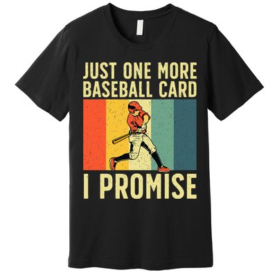 Baseball Card Collector Card Collecting Premium T-Shirt