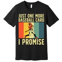 Baseball Card Collector Card Collecting Premium T-Shirt