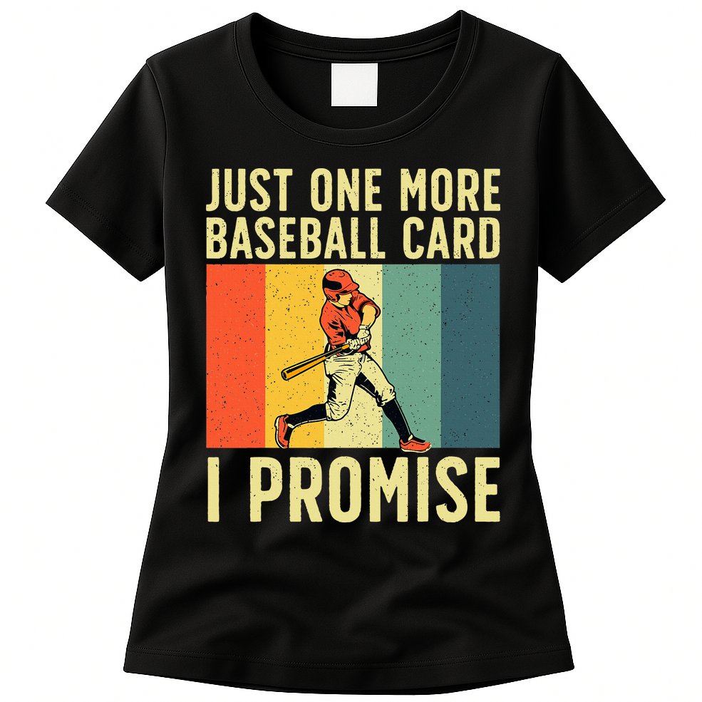 Baseball Card Collector Card Collecting Womens T-Shirt
