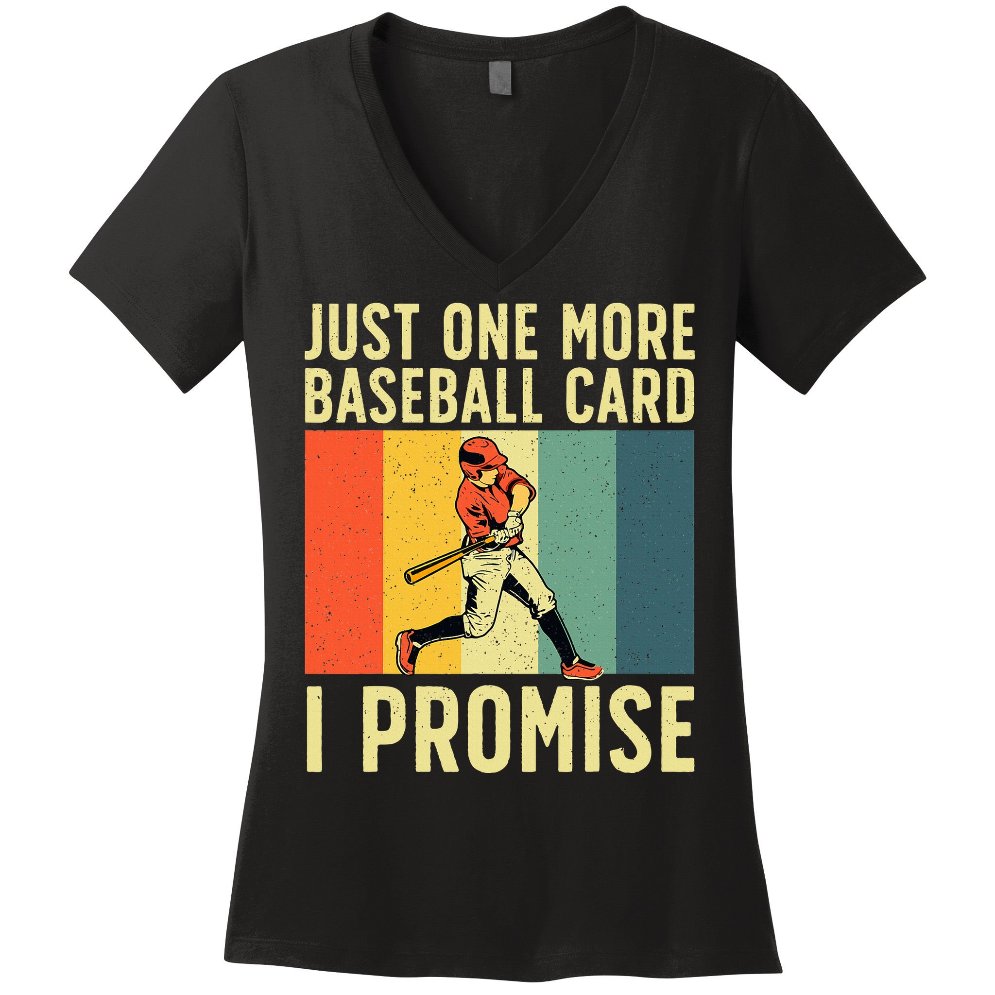Baseball Card Collector Card Collecting Women's V-Neck T-Shirt