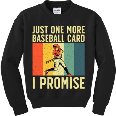Baseball Card Collector Card Collecting Kids Sweatshirt