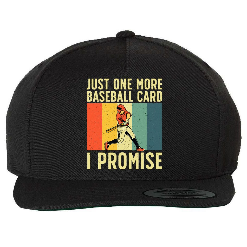Baseball Card Collector Card Collecting Wool Snapback Cap