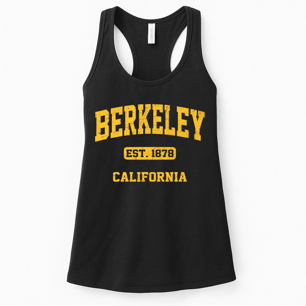 Berkeley California CA Vintage State Athletic Style Womens Tank Top