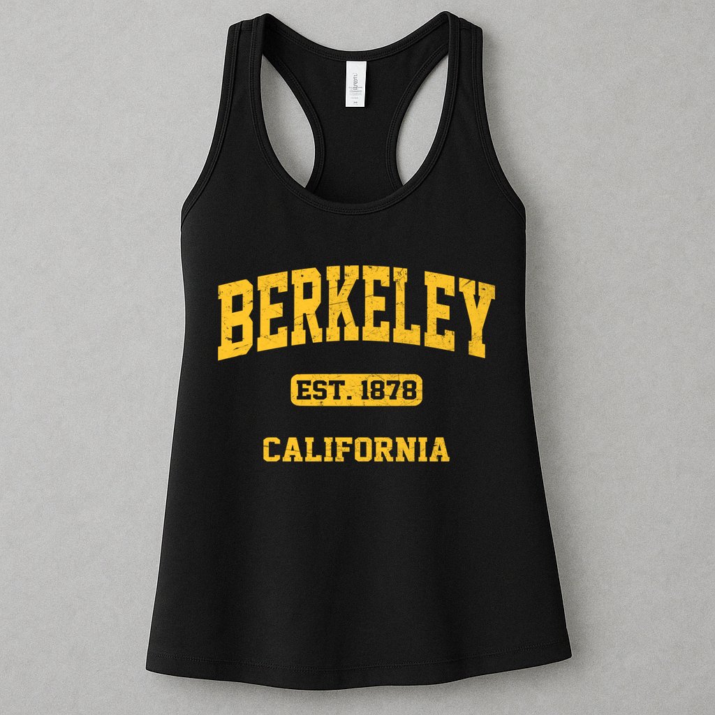 Berkeley California CA Vintage State Athletic Style Womens Tank Top