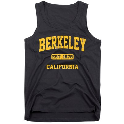 Berkeley California CA Vintage State Athletic Style Tank Top