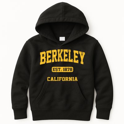 Berkeley California CA Vintage State Athletic Style Kids Hoodie
