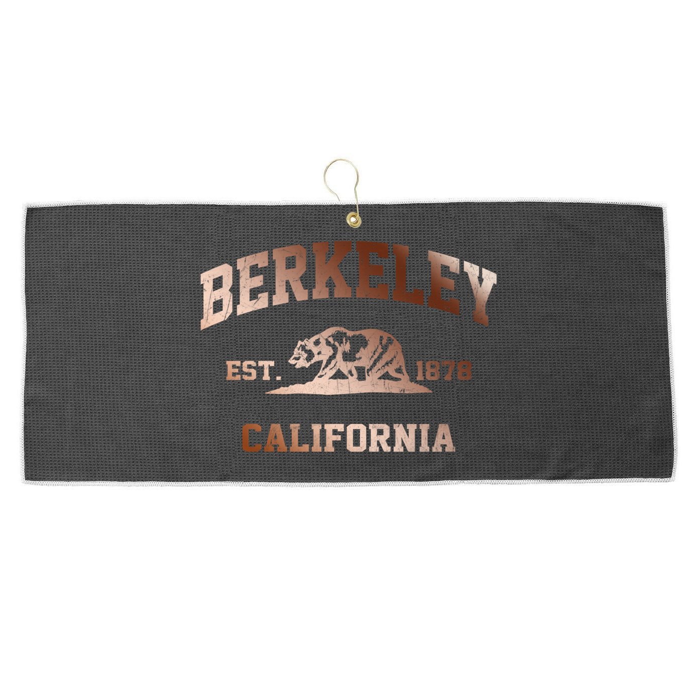 Berkeley California Ca Vintage State Athletic Style Gift Large Microfiber Waffle Golf Towel