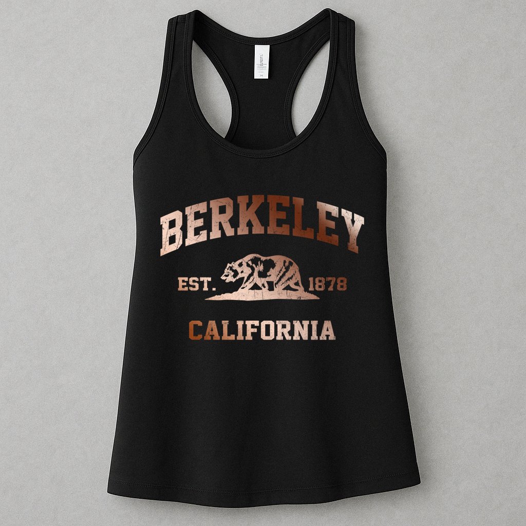 Berkeley California Ca Vintage State Athletic Style Gift Womens Tank Top