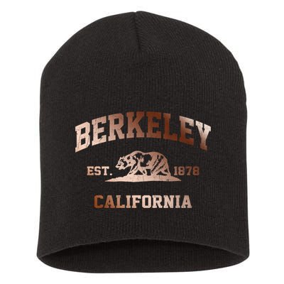 Berkeley California Ca Vintage State Athletic Style Gift Short Acrylic Beanie