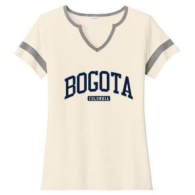 Bogota Colombia College University Style Ladies Halftime Notch Neck Tee